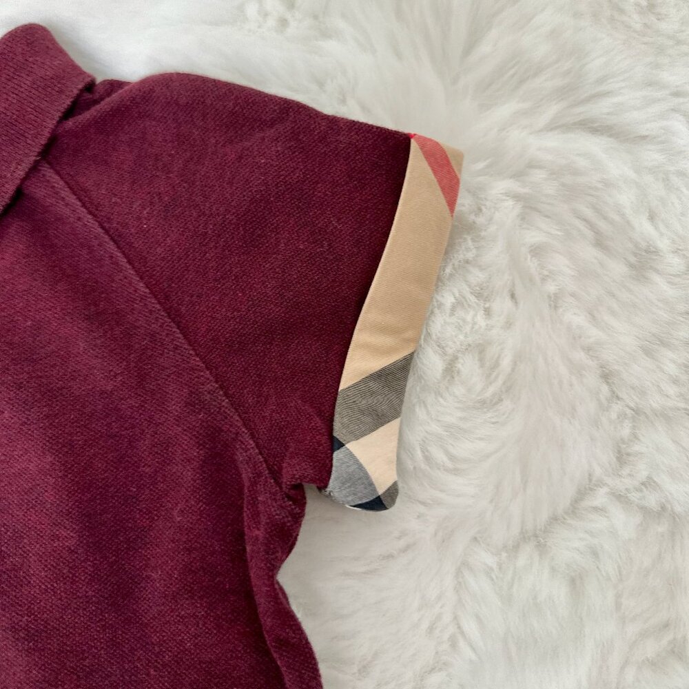 Burberry Burgundy Polo Dress Kids - Picture 2 of 7